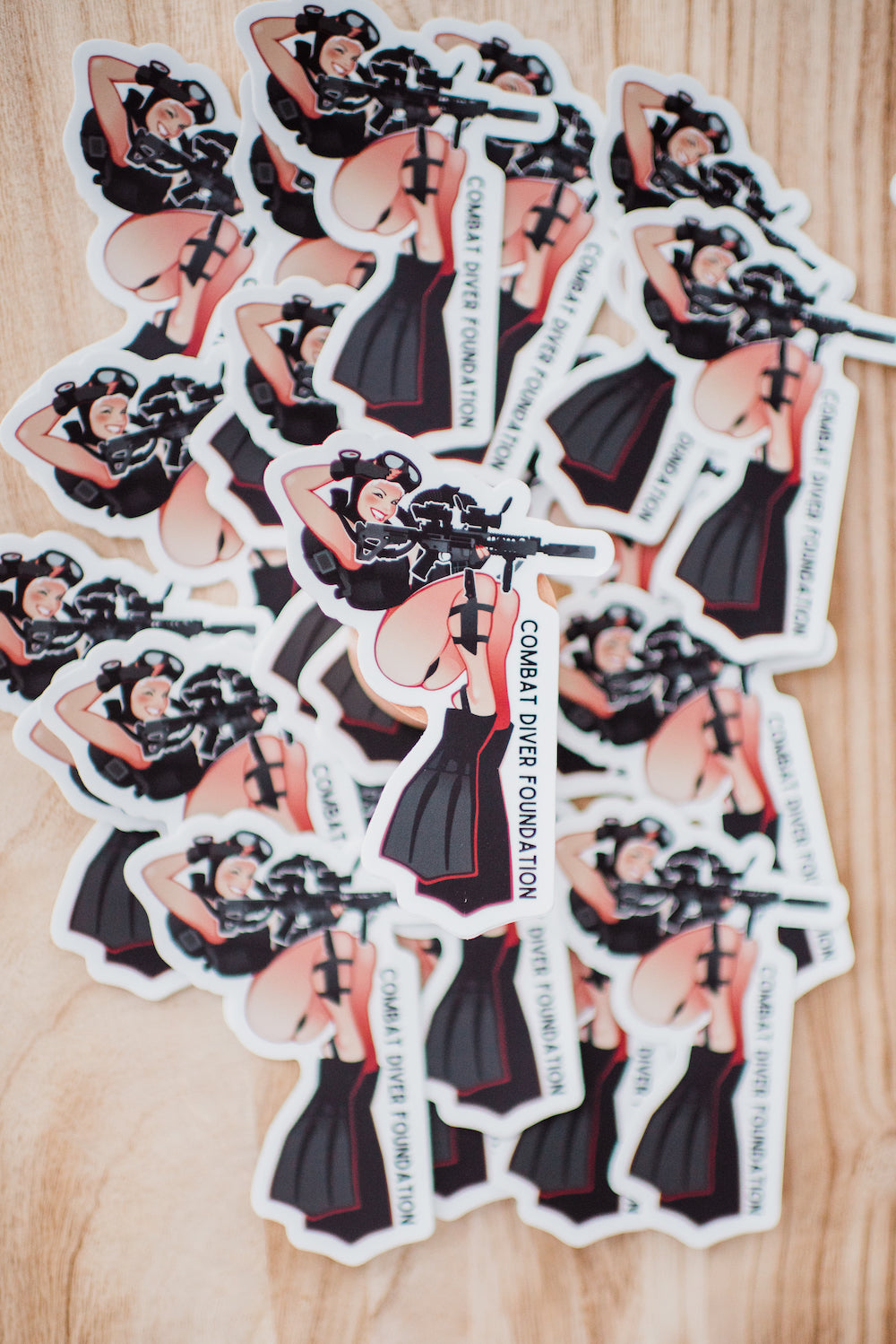 CDF Diver Girl Stickers