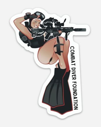 CDF Diver Girl Stickers